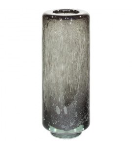 Glasvase Luxo Smoke zylindrisch hoch, breiter Rand PFLANZSCHALEN
