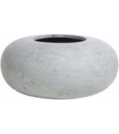 Polystone Schale Donut grau Pflanzkübel Grau