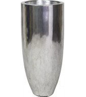 Blumenvase PANDORA Silber Pflanzkübel Fiberglas